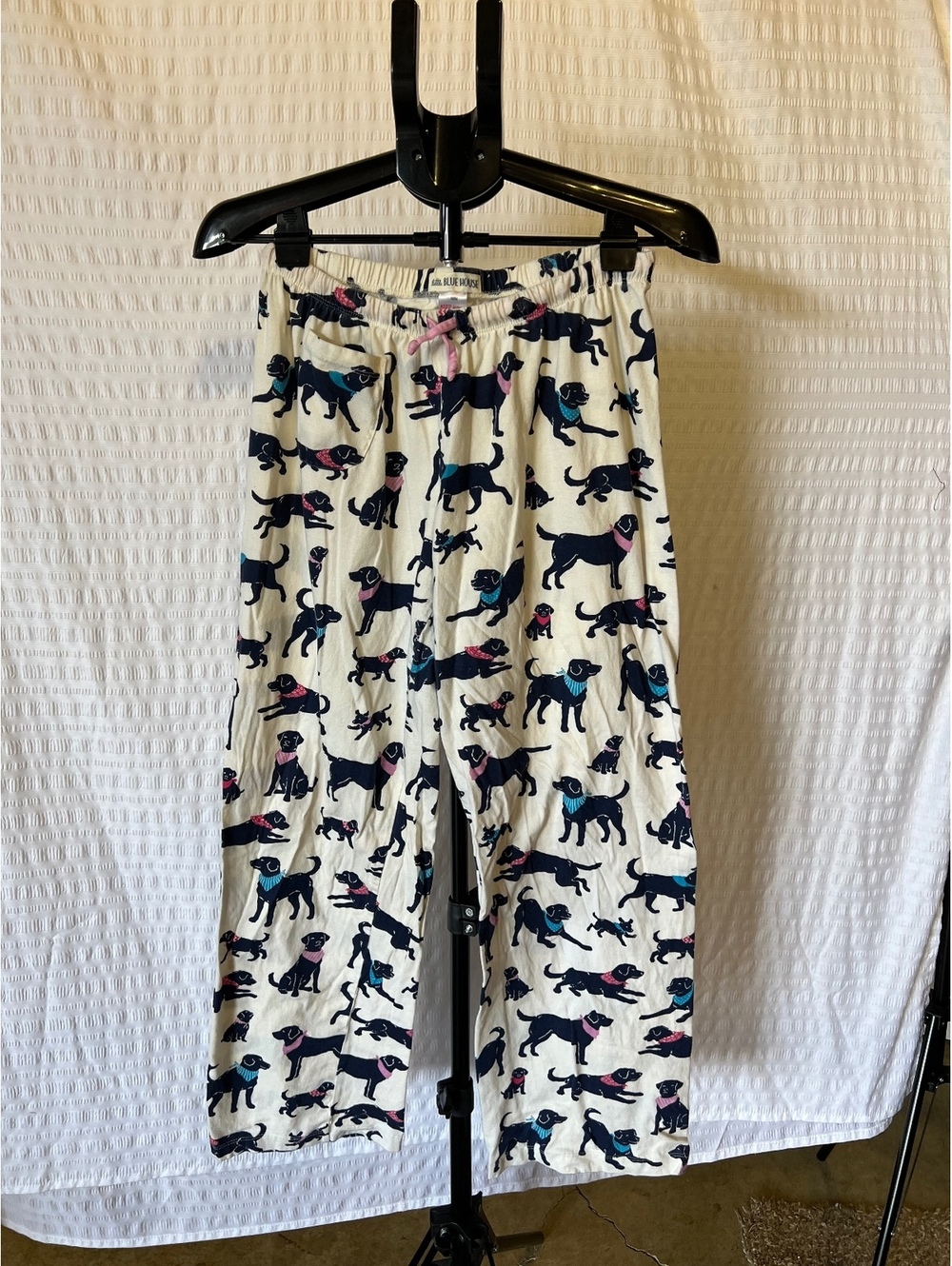 Little Blue House by Hatley Black Lab Dog Pajama Pants M/M 100% Cotton
